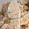 Wholesale Ins Style Mint Green Natural Stone Stainless Steel Necklace With Star Shape Geometric 18K Gold Plated Pendant And Handmade Beaded Chain For Women