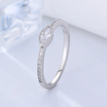 Wholesale Ins Style Modern Style Korean Style Oval Sterling Silver Zircon Rings