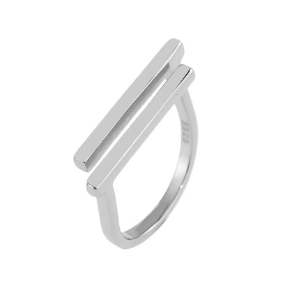 Wholesale Ins Style Novelty U Shape Sterling Silver Rings