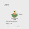 Wholesale Ins Style Oil Dripping Return Pattern Stainless Steel Pendant Jewelry Accessories For Women