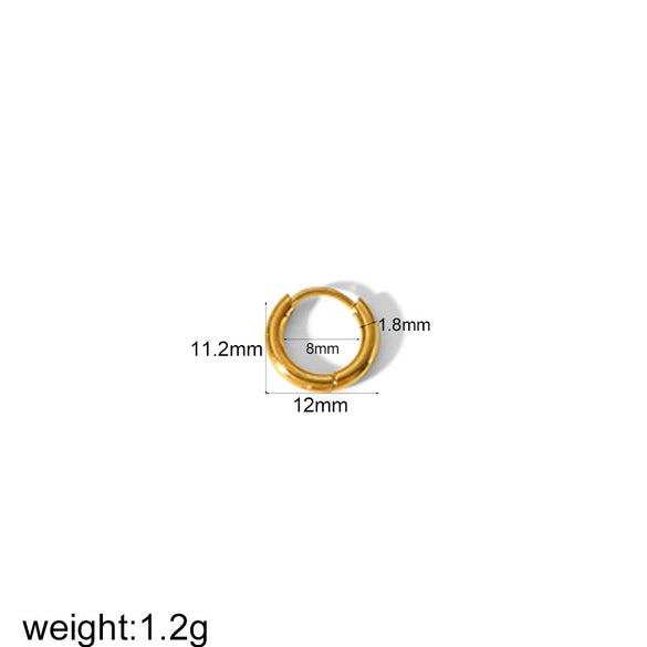 Wholesale Ins Style Personality Ear Buckle Titanium Steel 18K Gold Plated Earrings Jewelry With Electroplating