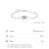 Wholesale Ins Style Simple Style Devil'S Eye Sterling Silver Rhodium Plated Turquoise Zircon Bracelets