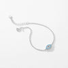 Wholesale Ins Style Simple Style Devil'S Eye Sterling Silver Rhodium Plated Turquoise Zircon Bracelets