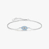 Wholesale Ins Style Simple Style Devil'S Eye Sterling Silver Rhodium Plated Turquoise Zircon Bracelets