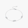 Wholesale Ins Style Simple Style Infinity Sterling Silver Rhodium Plated Zircon Bracelets