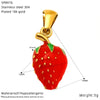 Wholesale Ins Style Titanium Steel Fruit Pattern Dripping Oil Pendant Necklace For Women