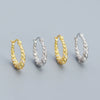 Wholesale Ins Style Ushaped S925 Silver Electroplated Micro Inlay Women's Earrings