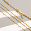 Wholesale Ins Style Women's 18K Goldplated Geometric Stainless Steel Threelayer Stacked Lip Necklace