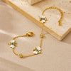 Wholesale Insect Bee Pattern Stainless Steel Goldplated Jewelry Bracelet For Women