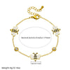 Wholesale Insect Bee Pattern Stainless Steel Goldplated Jewelry Bracelet For Women
