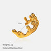 Wholesale Insect Pattern Stainless Steel 18K Gold Plated Open Ring Jewelry For Women