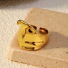 Wholesale Insect Pattern Stainless Steel 18K Gold Plated Open Ring Jewelry For Women