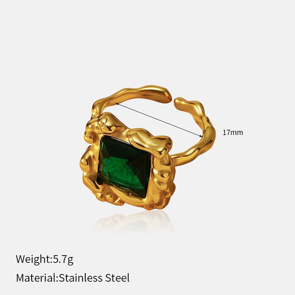 Wholesale Insect Pattern Stainless Steel 18K Gold Plated Open Ring Jewelry For Women