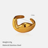 Wholesale Insect Pattern Stainless Steel 18K Gold Plated Open Ring Jewelry For Women