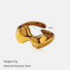 Wholesale Insect Pattern Stainless Steel 18K Gold Plated Open Ring Jewelry For Women