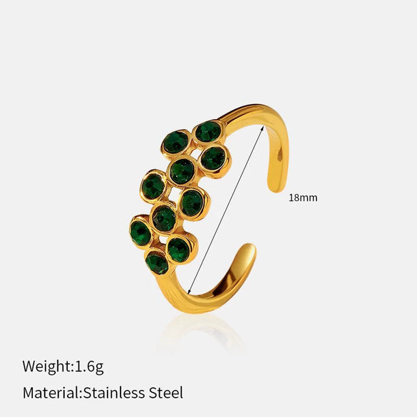 Wholesale Insect Pattern Stainless Steel 18K Gold Plated Open Ring Jewelry For Women