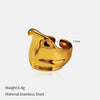 Wholesale Insect Pattern Stainless Steel 18K Gold Plated Open Ring Jewelry For Women