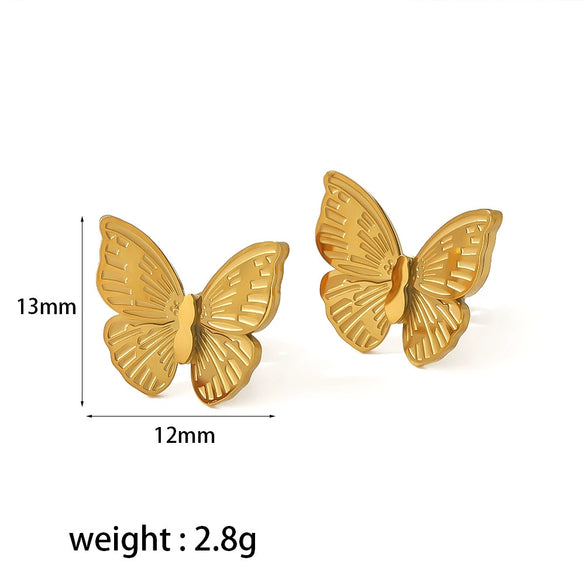 Wholesale Insect Stainless Steel 18K Gold Plated Highend Earrings