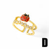 Wholesale Insect Style Copper Electroplated Real Gold Ring