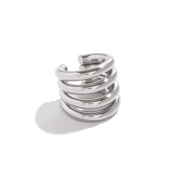 Wholesale Insstyle Geometric Cshaped Stainless Steel Earrings With Polish Processing For Women And Unisex
