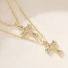 Wholesale Insstyle Stackable Cross And Bird Necklaces Copper Goldplated Inlaid With Zircon Unisex