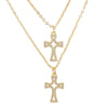 Wholesale Insstyle Stackable Cross And Bird Necklaces Copper Goldplated Inlaid With Zircon Unisex