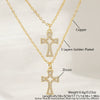 Wholesale Insstyle Stackable Cross And Bird Necklaces Copper Goldplated Inlaid With Zircon Unisex