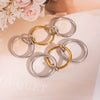 Wholesale Interlocking Plain Ring In Stainless Steel With Geometric Design Vacuum Real Gold Electroplating In Pvd Furnace Unisex Hand Jewelry