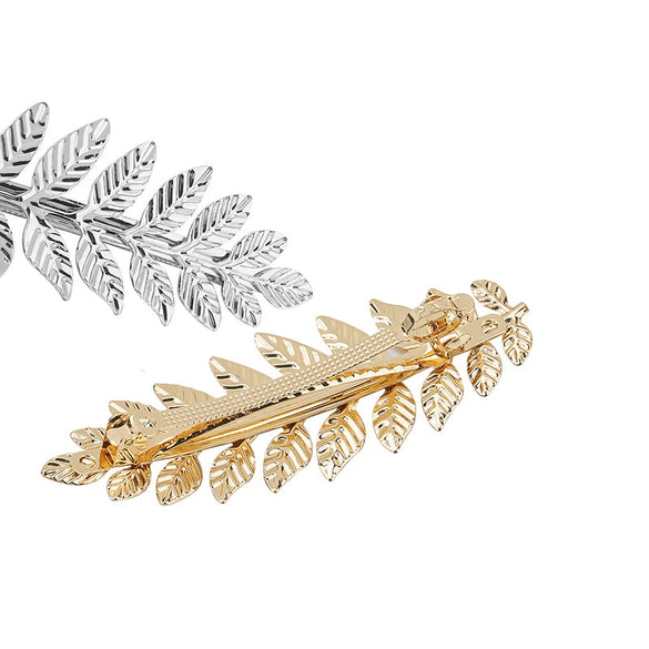 Wholesale Iron Baroque Style Leaves Hairpin Electroplated Women's Hair Accessory