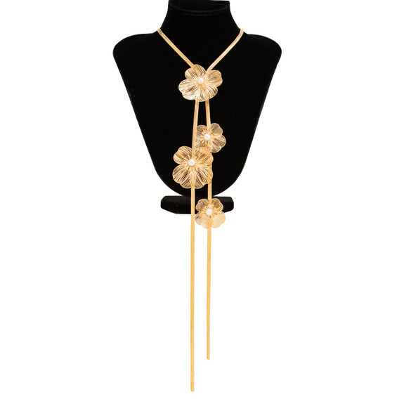 Wholesale Iron Butterfly Snake Bone Chain Necklace With Flower Insect Pattern Electroplated For Women