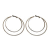 Wholesale Iron Doublelayer Round Plain Hoop Earrings Exaggerated Geometric Electroplated For Women