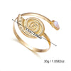 Wholesale Iron Electroplated Conch Shell Open Arm Bracelet Vacation Style Minimalist Jewelry Accessories