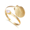 Wholesale Iron Electroplated Conch Shell Open Arm Bracelet Vacation Style Minimalist Jewelry Accessories
