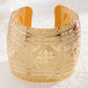 Wholesale Iron Electroplated Gold Widebrimmed Irregular Geometric Minimalist Retro Exaggerated Personality Bracelet Jewelry