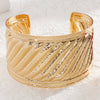 Wholesale Iron Electroplated Gold Widebrimmed Irregular Geometric Minimalist Retro Exaggerated Personality Bracelet Jewelry