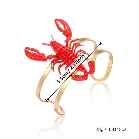 Wholesale Iron Electroplated Lobster Bracelet And Ring Set Niche Animal Style Jewelry Accessories