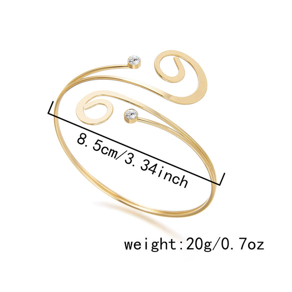 Wholesale Iron Electroplated Starfish And Conch Openstyle Arm Bracelet Modern Minimalist Accessories