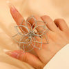 Wholesale Iron Flower Hollow Electroplated Women's Earrings