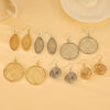 Wholesale Iron Geometric Hollow Round Earrings With Electroplating For Women