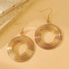 Wholesale Iron Geometric Hollow Round Earrings With Electroplating For Women