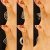 Wholesale Iron Geometric Hollow Round Earrings With Electroplating For Women