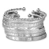 Wholesale Iron Geometric Pattern Folded Bracelet For Women With Electroplating And Retro Simple Style