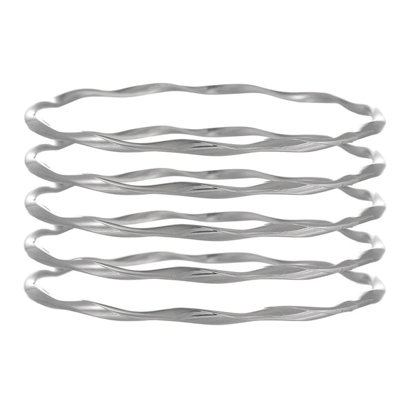 Wholesale Iron Geometric Pattern Folded Bracelet For Women With Electroplating And Retro Simple Style