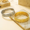 Wholesale Iron Geometric Pattern Folded Bracelet For Women With Electroplating And Retro Simple Style
