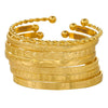Wholesale Iron Geometric Pattern Folded Bracelet For Women With Electroplating And Retro Simple Style
