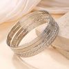 Wholesale Iron Geometric Pattern Folded Bracelet For Women With Electroplating And Retro Simple Style