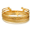 Wholesale Iron Geometric Pattern Folded Bracelet For Women With Electroplating And Retro Simple Style