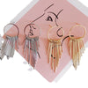 Wholesale Iron Geometric Round Tassel Earrings Pendant With 18K Real Gold Color Electroplated