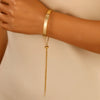 Wholesale Iron Geometric Sshaped Hollow Doublelayer Snakeshaped Opening Adjustable Unisex Bracelet