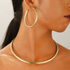 Wholesale Iron Geometric Style Electroplating Collar Earrings Twopiece Set Accessories For Women
